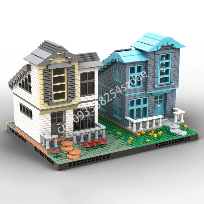 

1476pcs MOC Suburban Modular Home 5 City Building Blocks idea Creative Christmas toy Gift Constructing Children's Plastic