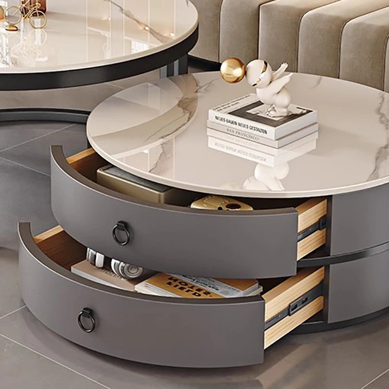 طاولات القهوة الأوروبية الأنيقة متعددة الوظائف طاولات القهوة العصرية والحديثة مع أدراج تخزين أثاث ميسا سنترو #4