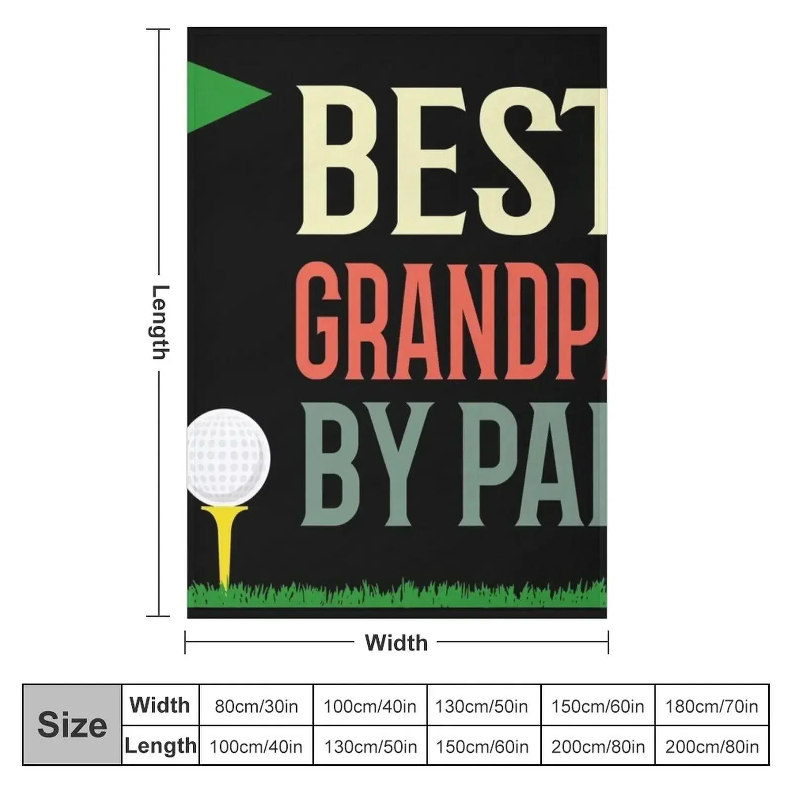 Best Grandpa By Par Throw Blanket Warm Soft Travel Blankets