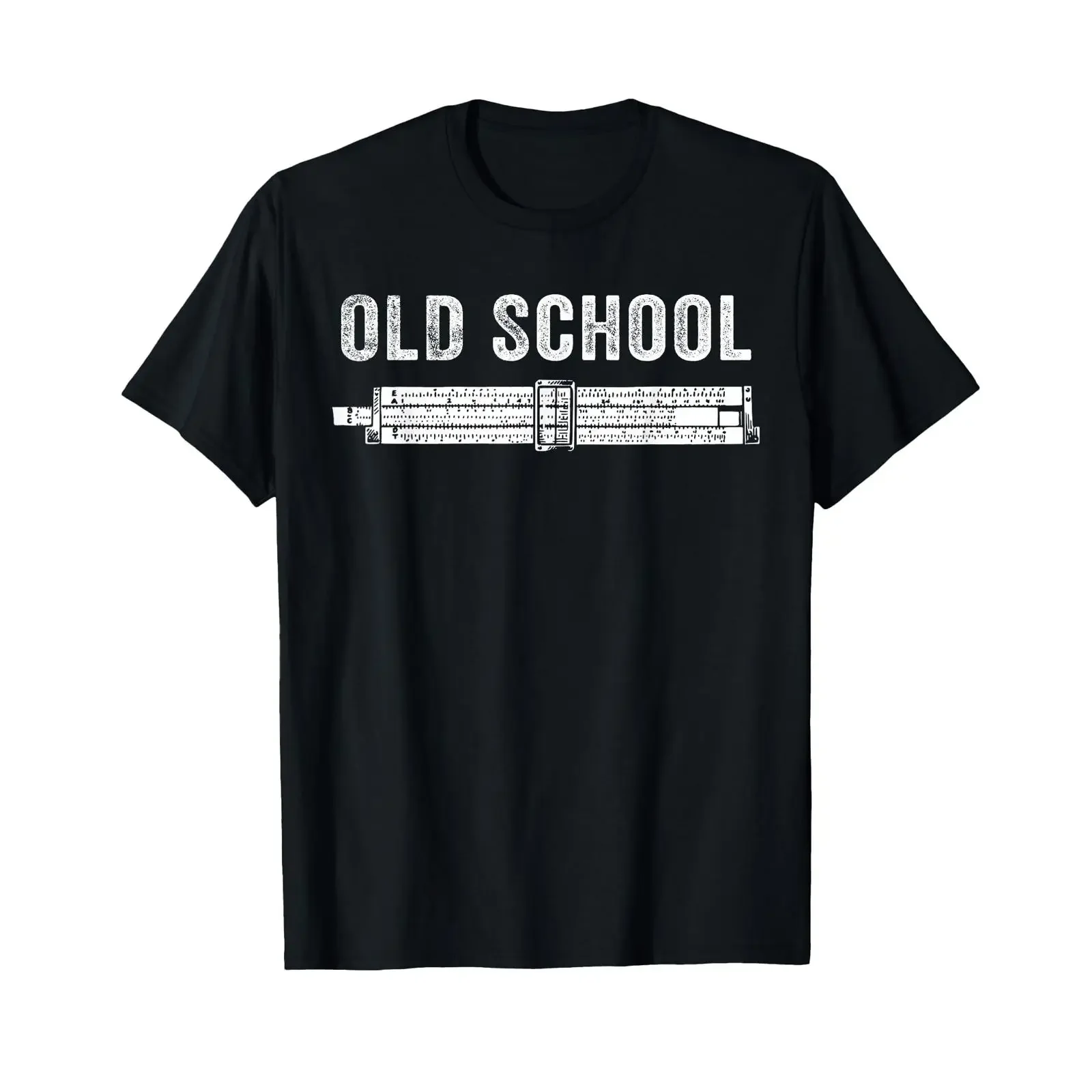 Old School Slide Rule Mechanical Analog Calculator T Shirt vintage Washed Unisex designer clothes graphic Stretched fashion
