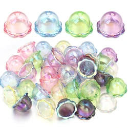 6-12 pcs Transparent UV Plated Acrylic Wind Bell Beads Charms for Craft Making DIY Handmade Necklace Earrings Key Chain Phone