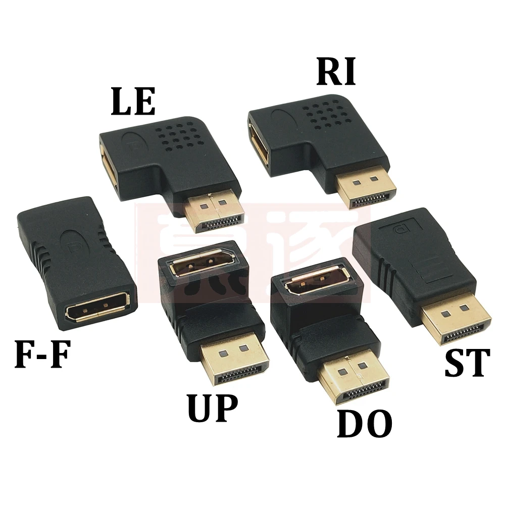 90-grad Displayport kabel adapter Dp männlich zu weiblich links rechts abgewinkelt Displayport kabel Nach Oben nach unten displa