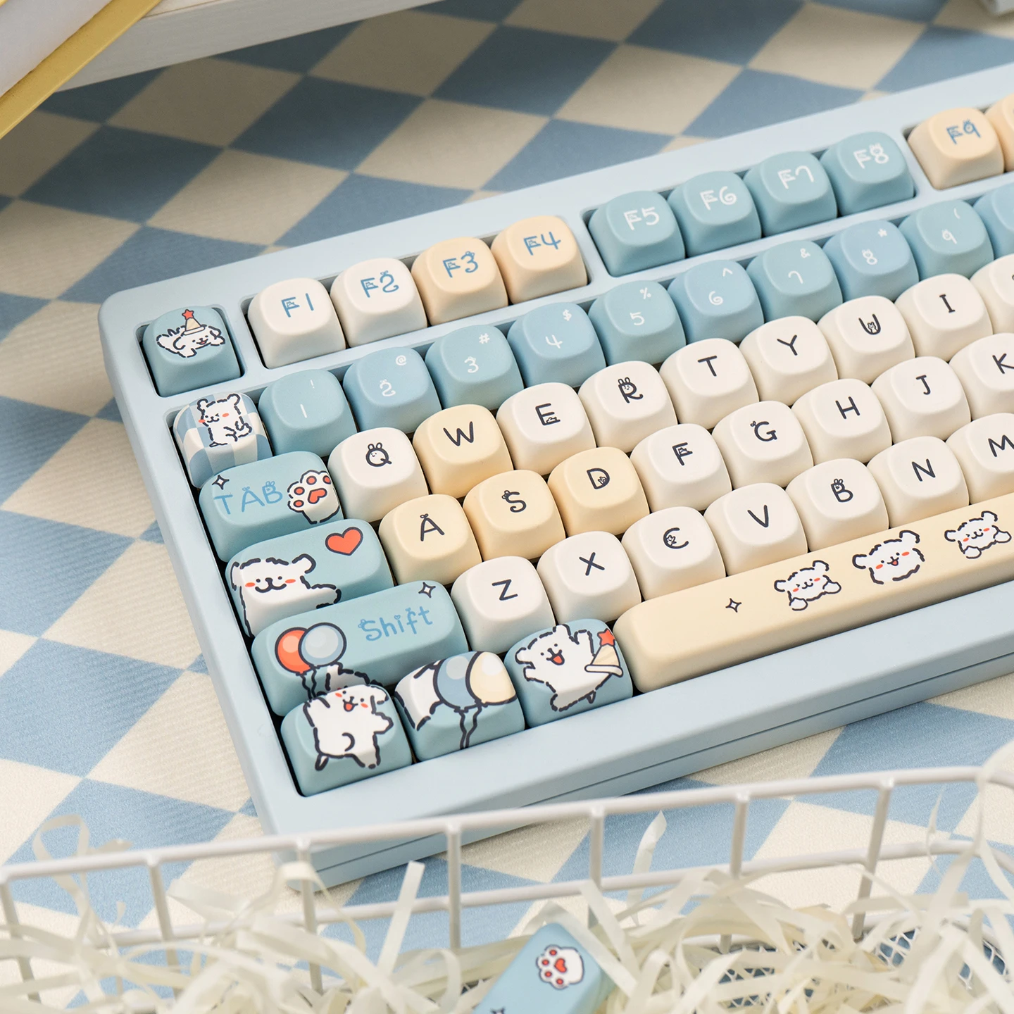 

Механическая клавиатура для щенков, колпачки для клавиш, милые круглые PBT, горячая сублимация, изготовленная на заказ, MOA, высокая адаптация, набор