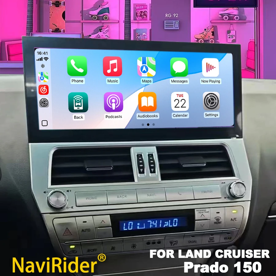 

Для Toyota Land Cruiser Prado 150 2017-2022 Android 14 Автомобильный радиоприемник Мультимедийный видеоплеер GPS-навигация Carplay Стерео головное устройство