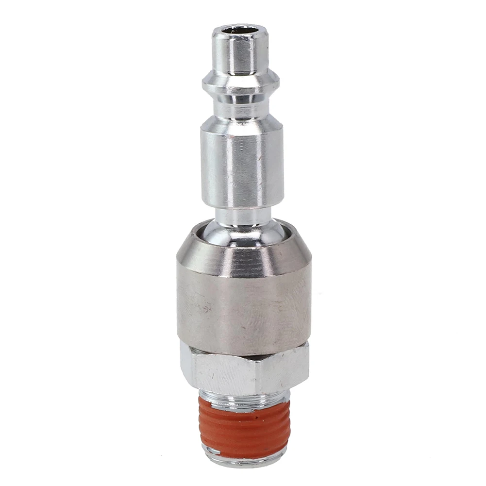 Replacement Pneumatic Rotary Union, US Standard Air Connector, Nickel plated Iron Material, Suitable for Pneumatic Accessories