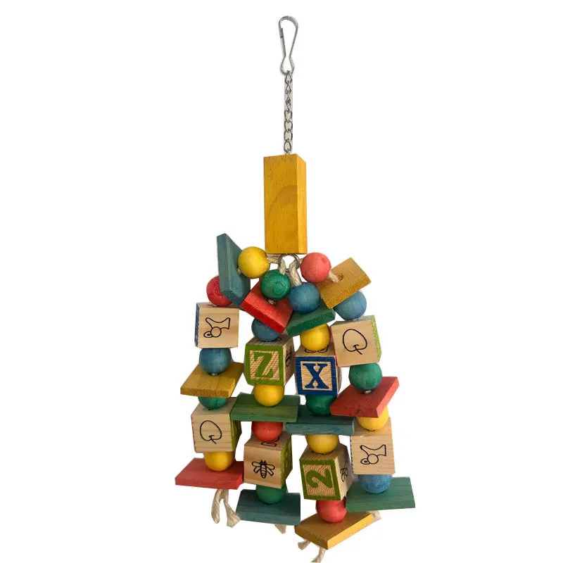 ألعاب الببغاء ألعاب الببغاء الكبيرة ألعاب الطيور للببغاوات الأفريقية الرمادية امازون الببغاء لعبة المكعبات الخشبية الطبيعية للطيور