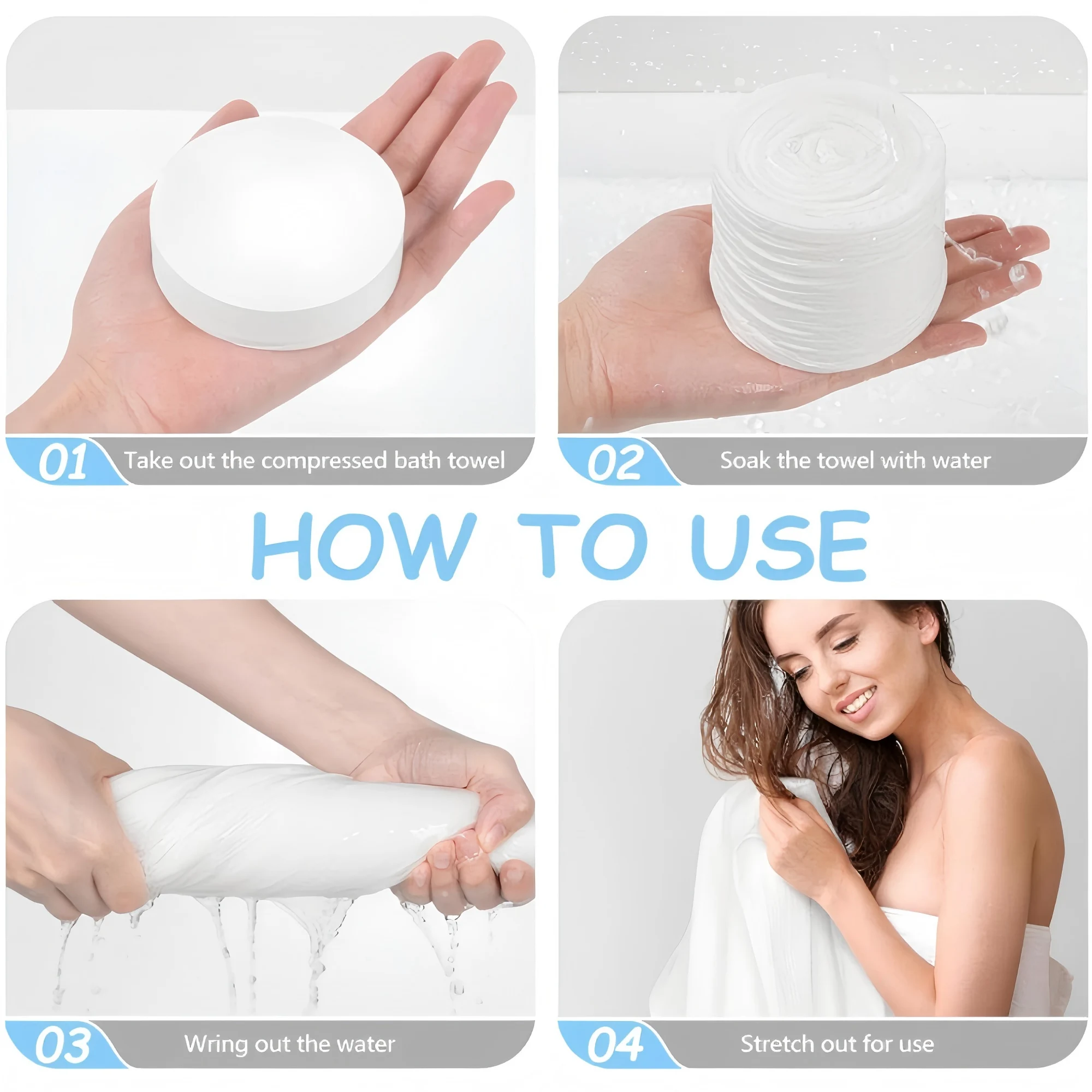 4pcs Disposable Bath Towels La - Spa Towel ulasan dan harga
