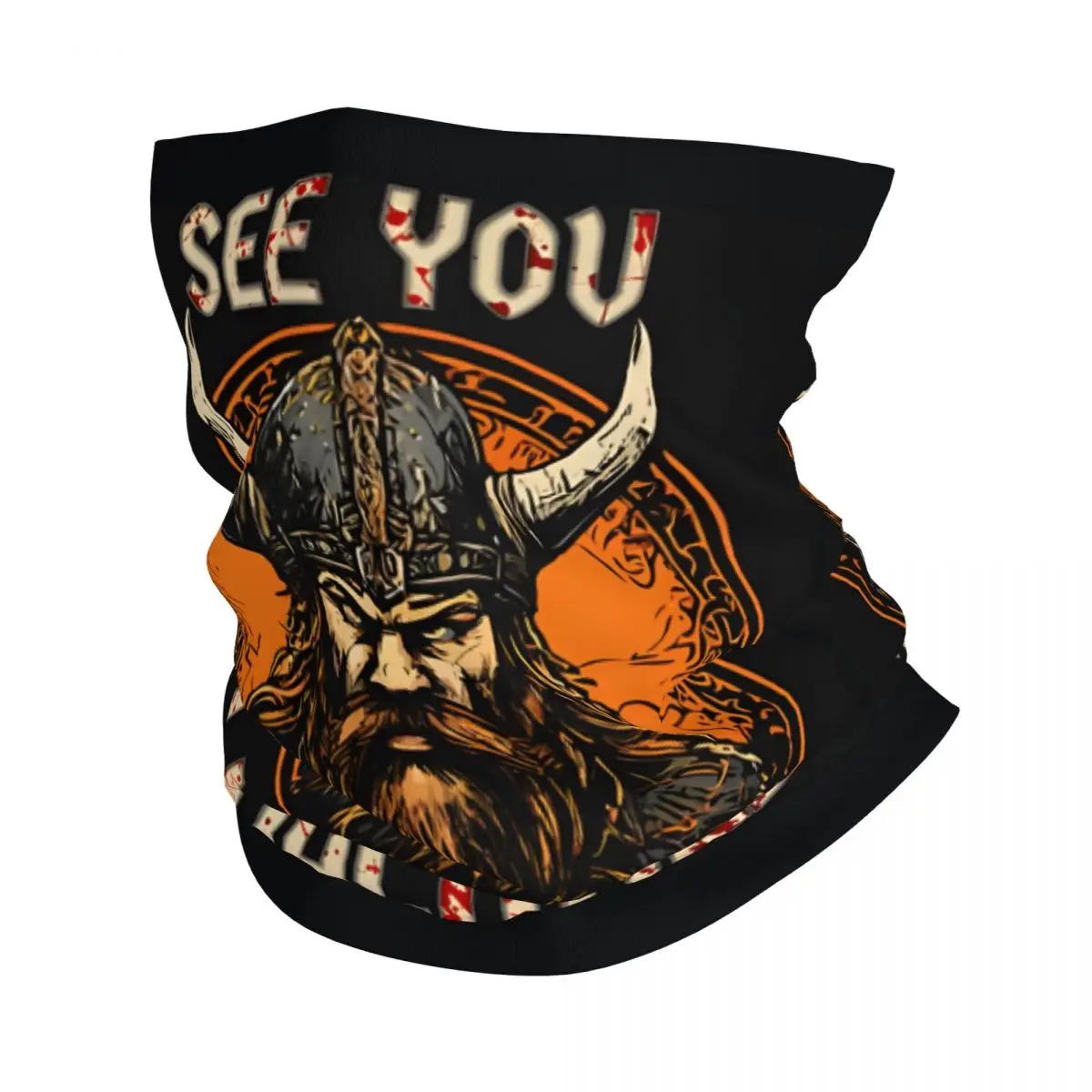 Viking See You In Valhalla Scarf Neckerchief Neck Face Mask Polyester