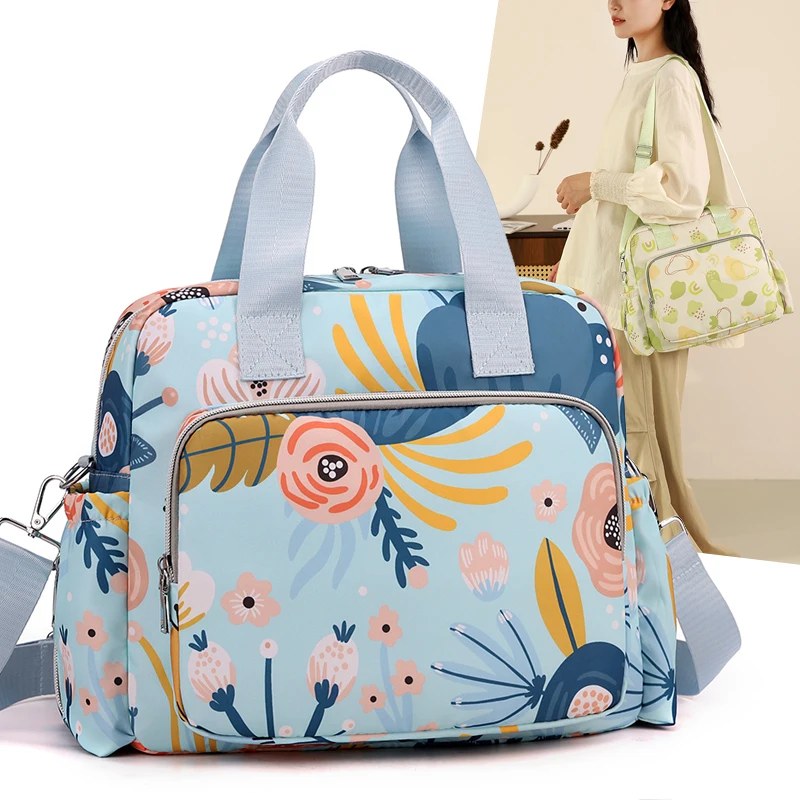 

Сумка для мамы, легкая портативная сумка с принтом, большая вместительная дорожная сумка для беременных, детская женская сумка на плечо для мамы, сумки-тоут
