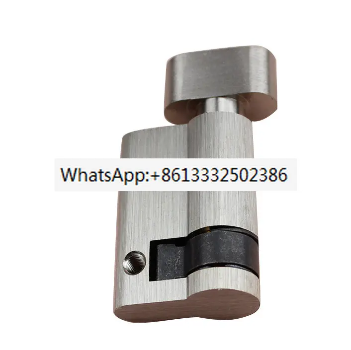 Fechadura de Porta Padrão Europeia para Banheiro Meio Cilindro Único Aberto com Trava de Botão 45 mm Pcs