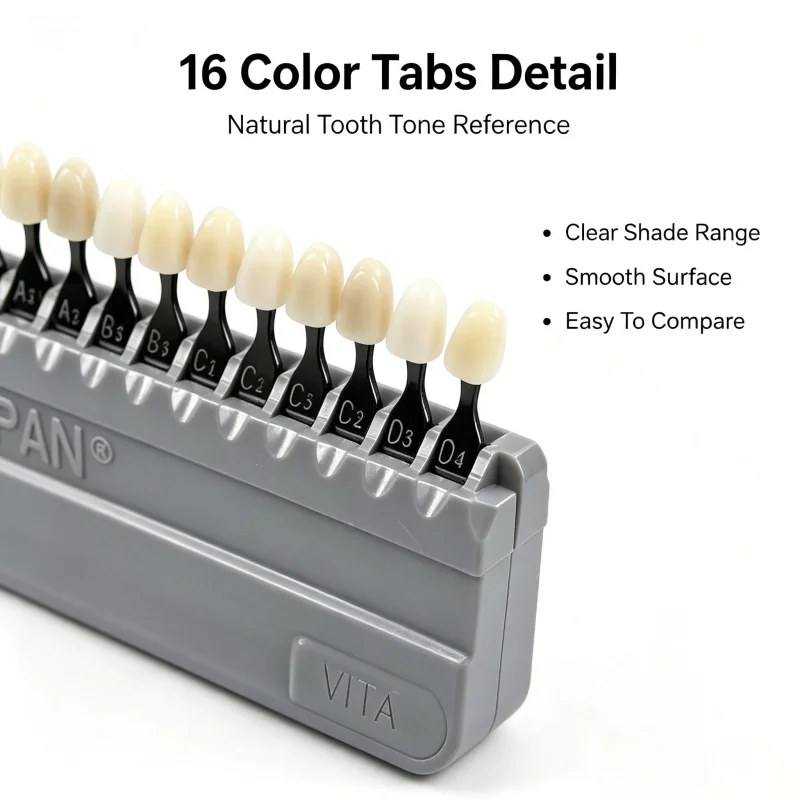 VITA 16 Colors Classical Tooth Shade Guide Dental Resin Color Plate No Color Difference Teeth Whitening For Dentist Technician