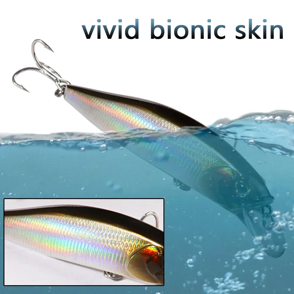 Sinking Minnow 19g Floating Jerkbait 15g Angelköder Drillinge Swimbait Pesca Popper Tackle Wobbler Kurbel Künstlicher Köder – Detail 4