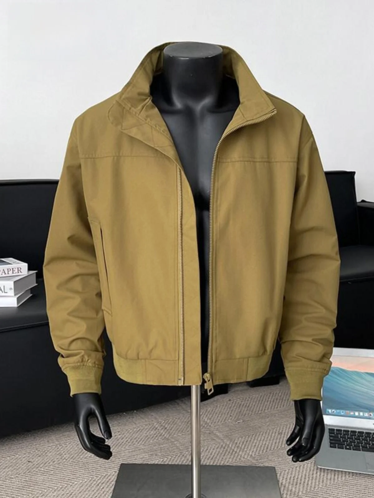 

TUCANO 2025 Новая повседневная ветровка свободного кроя с воротником-стойкой, однотонная, для активного отдыха, молодежная, из смесового полиэстера со спандексом