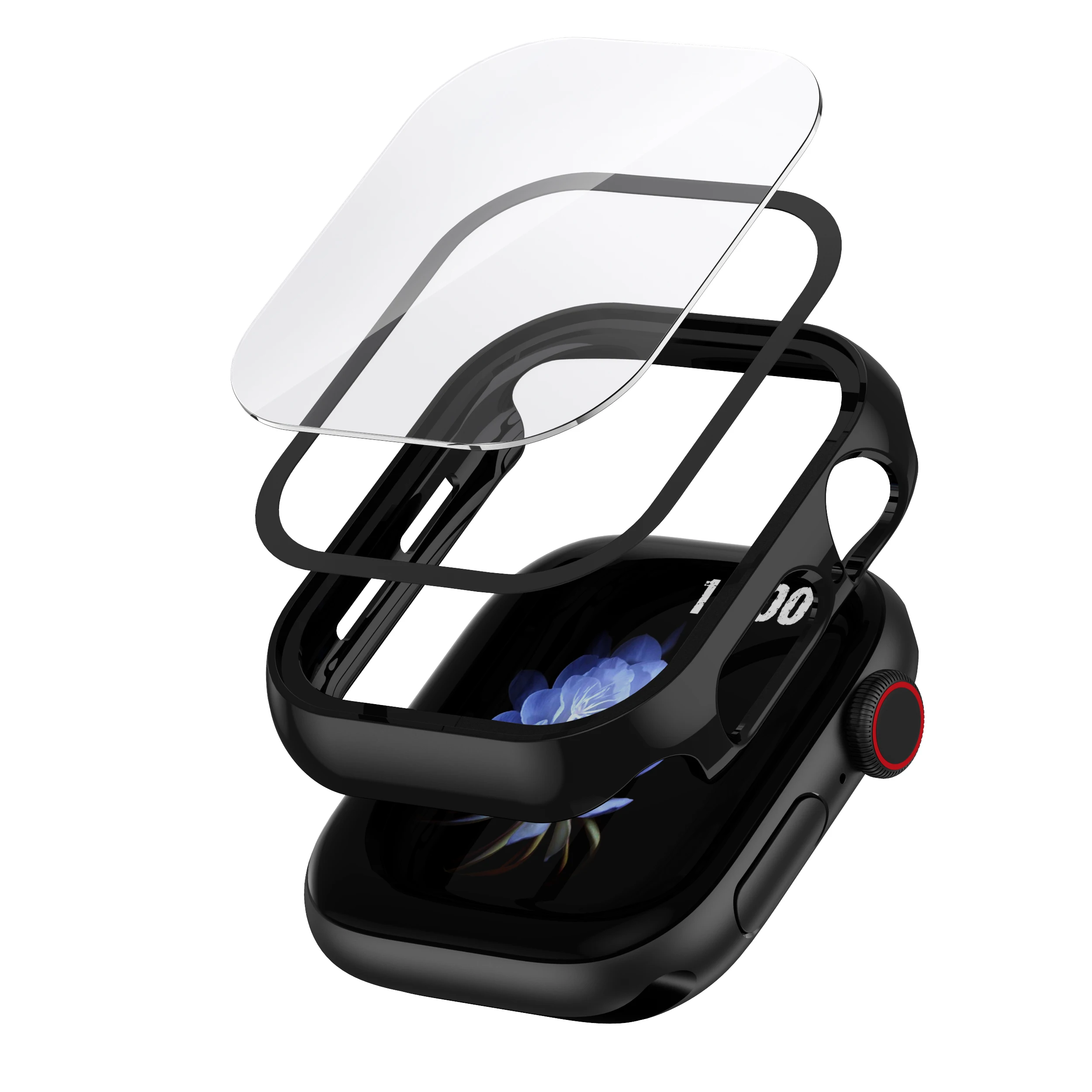 Apple Watch Protective Cover 10 42mm 46mm Matte Hard PC Hollow Bumper Protective Frame Shell Cover+Protective Film 6pcs Set