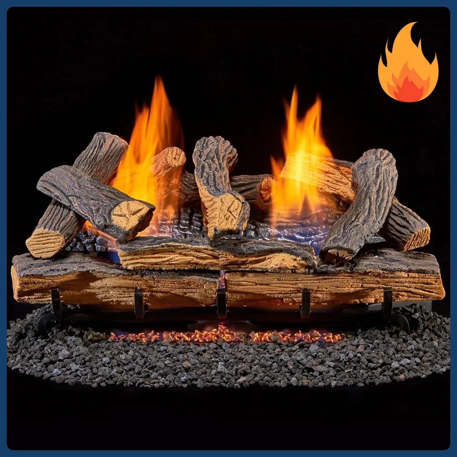 

[Discounted Price!]Ventless Liquid Propane Gas Log Set - 24 in. Split Oak, 33,000 BTU, Remote Control - Model# DLS-L24R-1