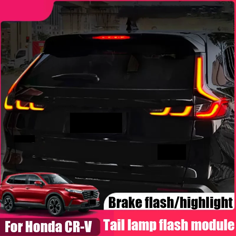 For Honda CR-V 2023 2024 Explosion Flashing Breathing Tail Lamp Modified with Special LED Rear Bar Lamp for Navigation Light