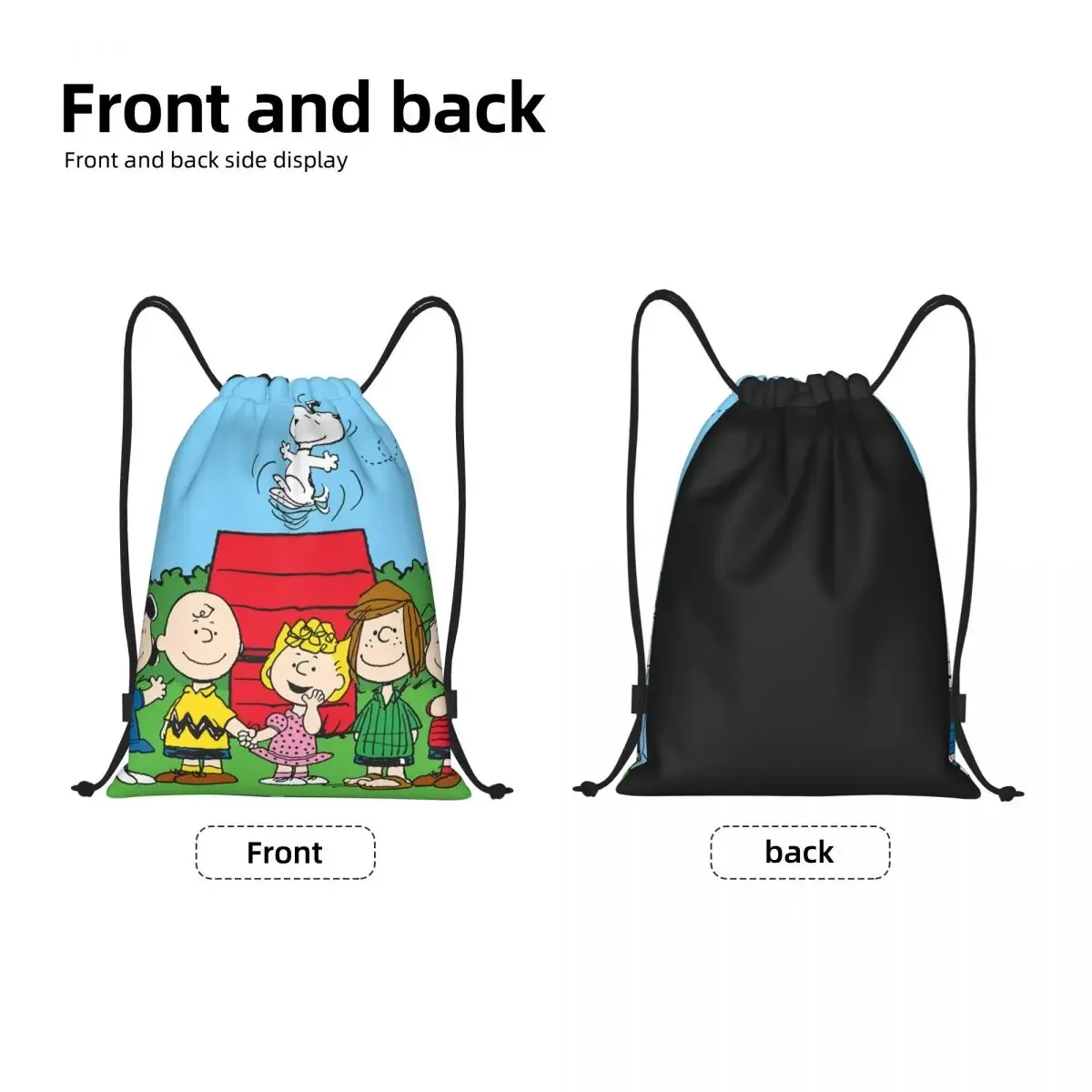 Custom Cartoon Beagle Dog Drawstring Backpack Sports Gym Bag for Women Men Comics Training Sackpack