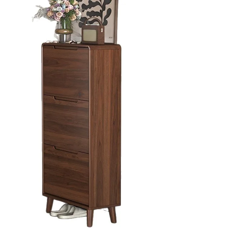 Shoe cabinet household door ultra-thin tipping bucket small apartment home shoe storage