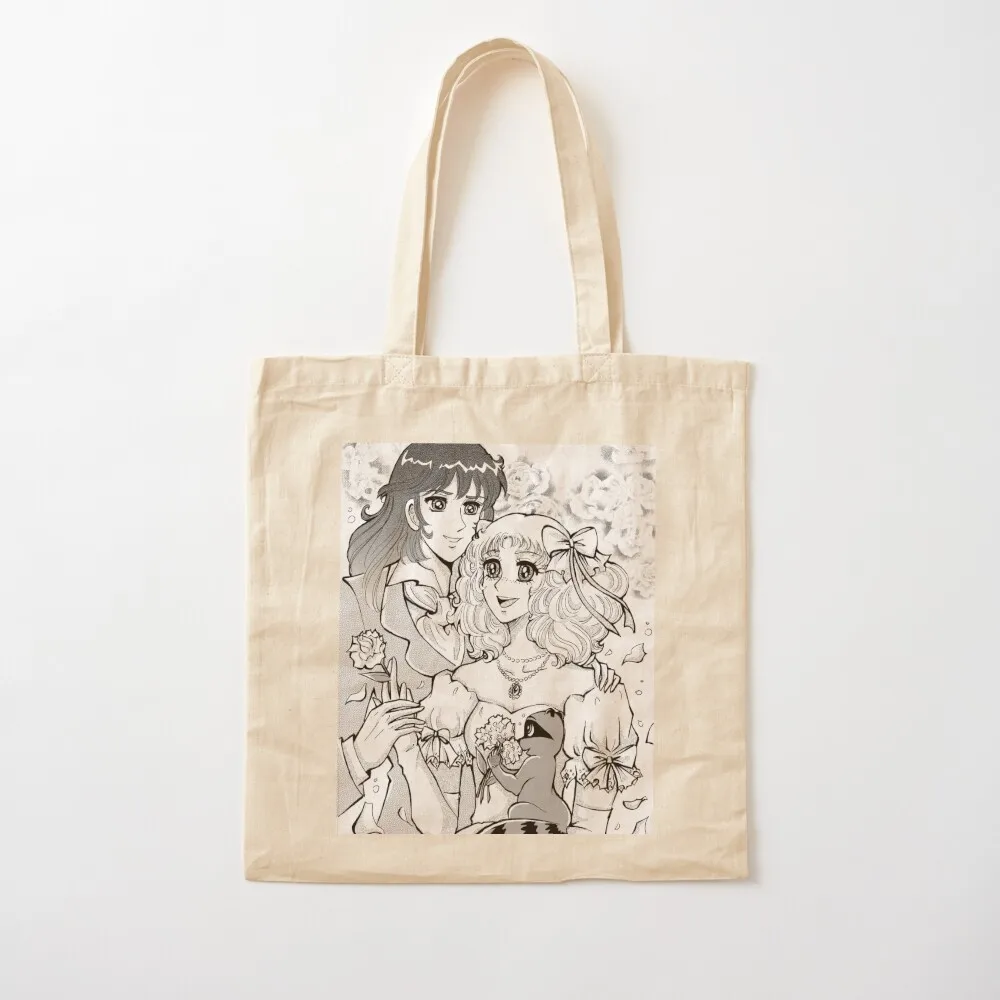 Candy-Candy Terry Happy End Tote Bag reusable shopping bags shopper bag woman Handbags