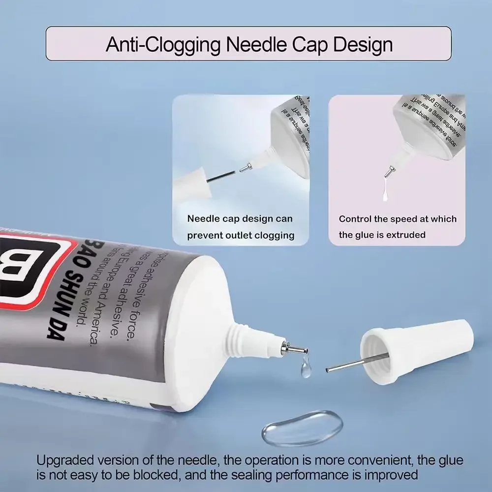 B7000 شاشة الهاتف المحمول لاصق عالي القوة مقاوم للماء، عامل ربط زجاجي للهاتف العالمي، 15/25/50/110 مل غراء B7000 سريع