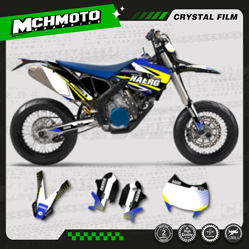 

MCHMFG Custom Team Graphics Backgrounds Decals Stickers Kit For HUSABERG FE390 450 570-TE250 300 -FX450-FS570 2009-2012 007