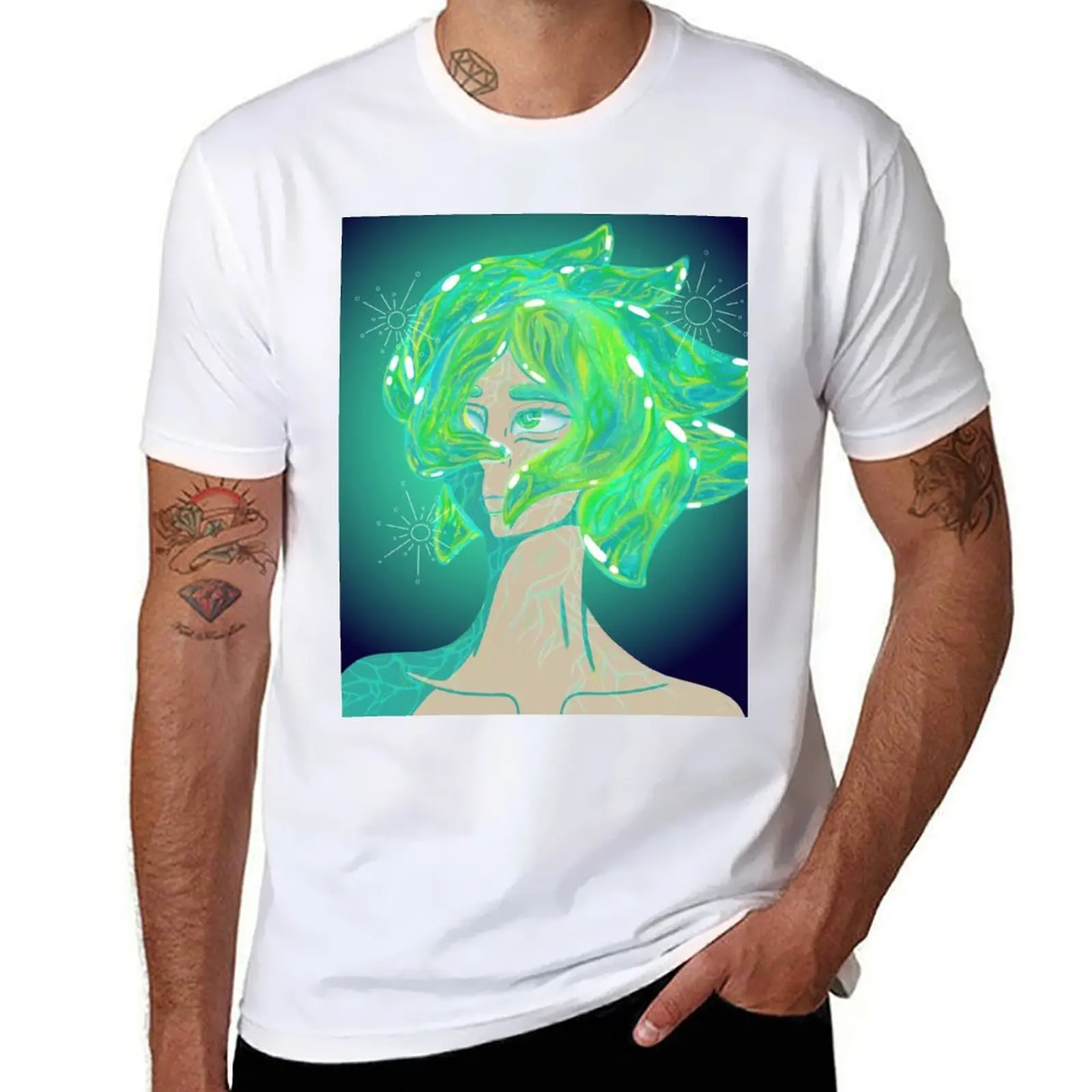 

Glowing Phosphophyllite T-Shirt Daily Work Short Sleeve Top