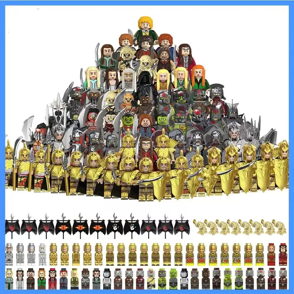 Mini Herr der Ringe Actionfiguren Bausteine Ringwraiths Orks Legion Elfenkönig Prinz Ritter Zwerg Zauberer Filmfiguren Bausteine