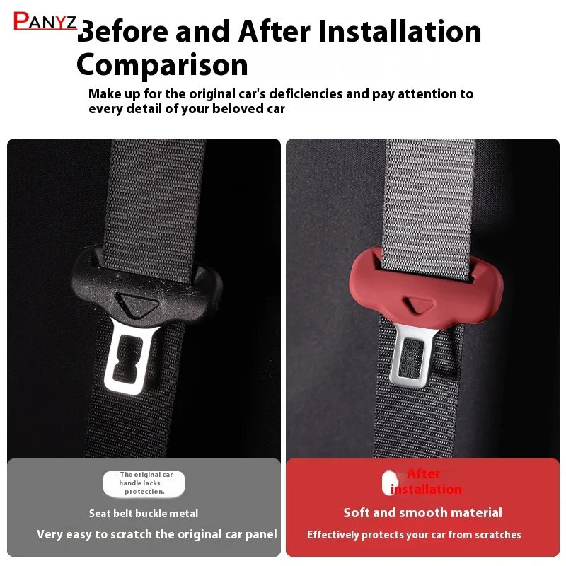 For Avatr 12 07 06 Accessries 2/4 Piece Car Seat Belt Silicone Protective Cover Trim