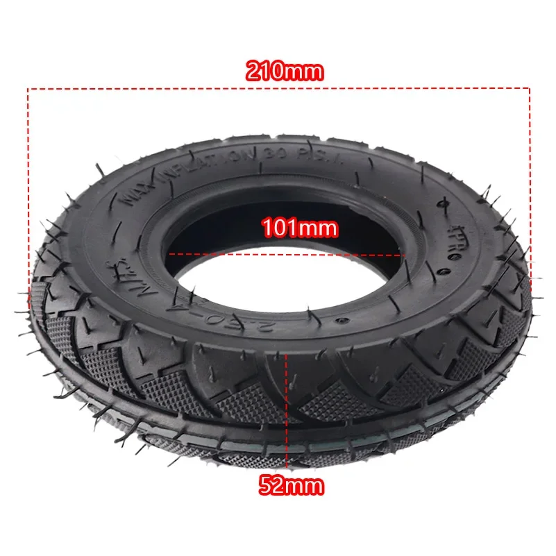 Size 2.50-4 Tire Inner Tube 60/100-4 Tyre Out Tire for Gas & Electric Scooter Bike Metal Valve TR87 Scooter Wheelchair Wheel