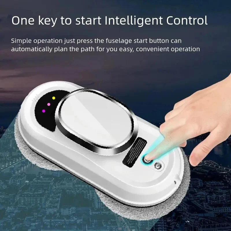 Smart Window Cleaning Robot Intelligent Glass Wipe Machine Electric Remote Control 5600Pa MEMS Path Cleaning Mode Vacuum Cleaner