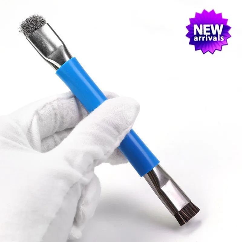 

Антистатическая двуглавая щетка ESD, ремонт печатной платы для сварки микросхем, печатная плата, чистка материнской платы мобильного телефона/компьютера