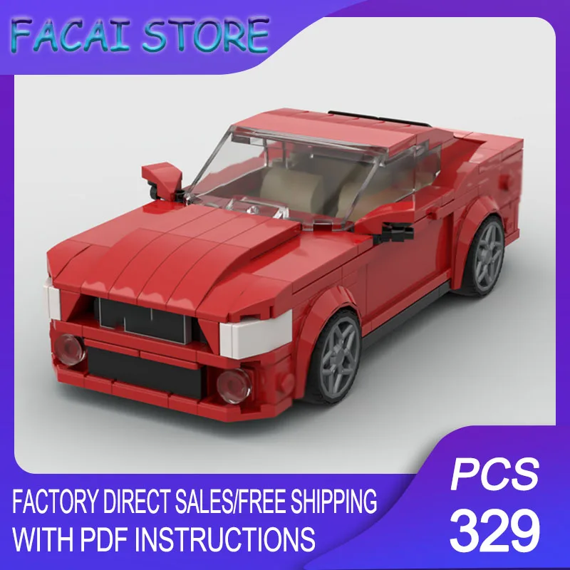 

City Cars Model Moc Building Bricks Modular 2015 Mustang Model Technology Blocks Christmas DIY Toy Construction Gifts