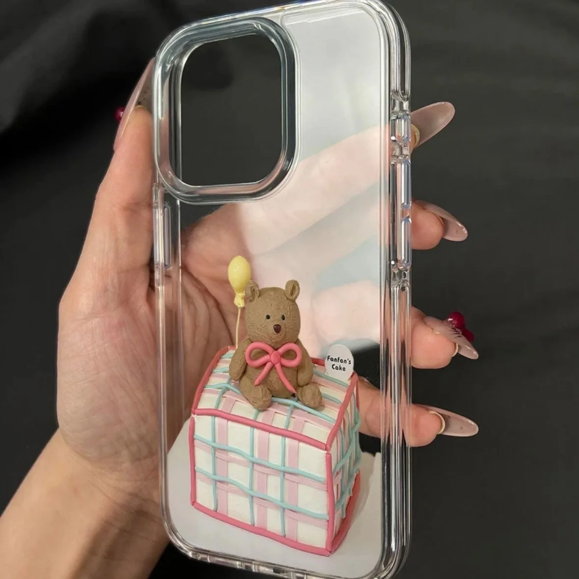 

SEIRASSIM bear bowknots shockproof phone case for iphone 16 pro max 15 plus 14 13 11 back cover for iphone 12 pro xr xs x 7 8 SE