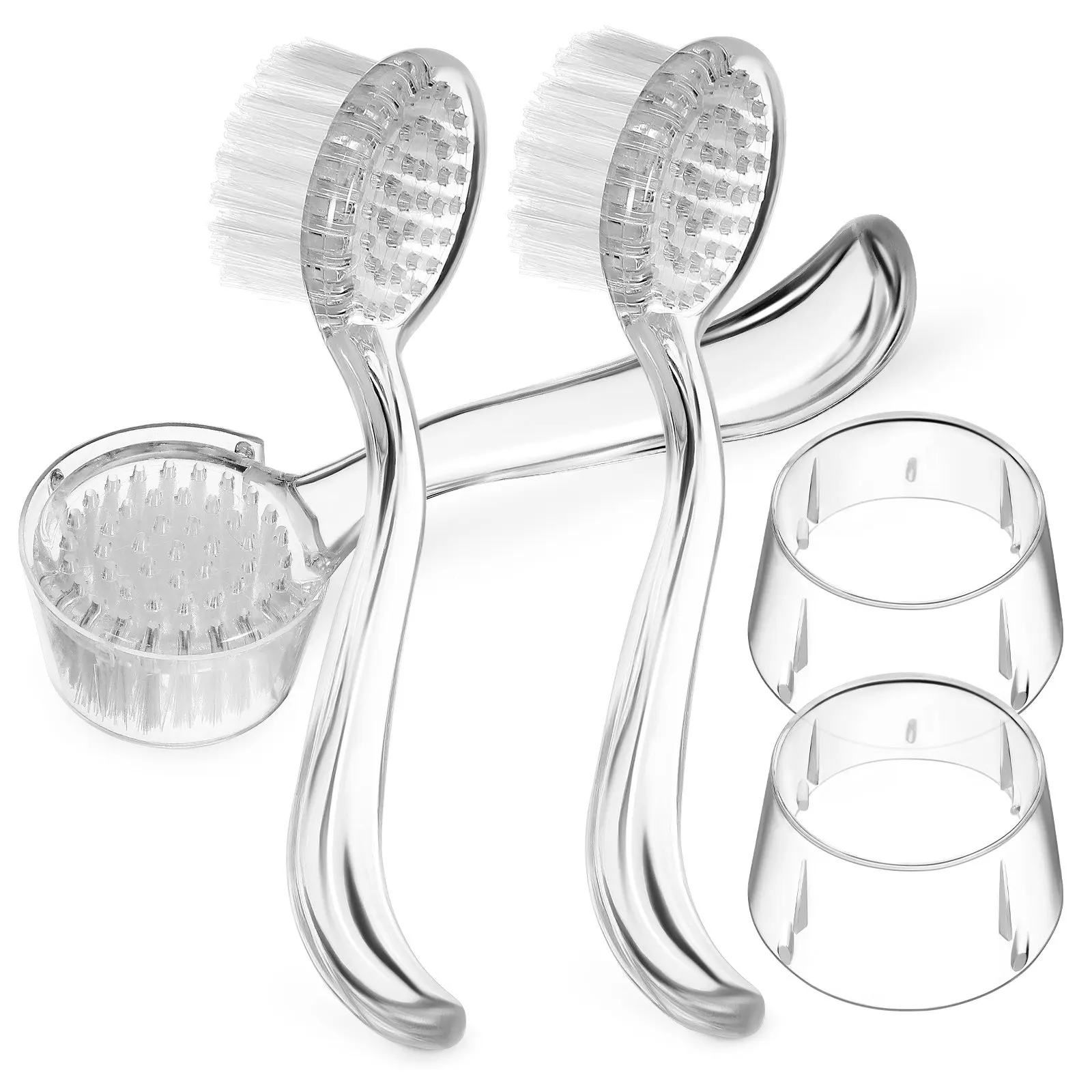 

3Pcs Nail Cleaning Brushes Professional Nail Scrubber Set for Fingernails Toenails Stiff Bristle Foot Brush for Dead Skin