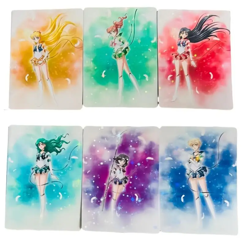 Sailor Moon Flash Card Usagi Tsukino Mizuno Ami Kino Makoto Aino Minako Diy 12 Sheets Anime Peripheral Game Collection Card Gift