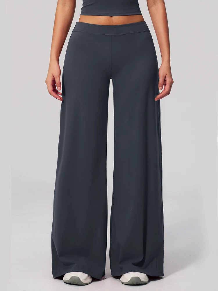 Yoga Pants for Women Wide Leg Pants without Pockets Buttery Soft Low Rise Straight Leg Sweatpants Workout Women's Gym Outfits