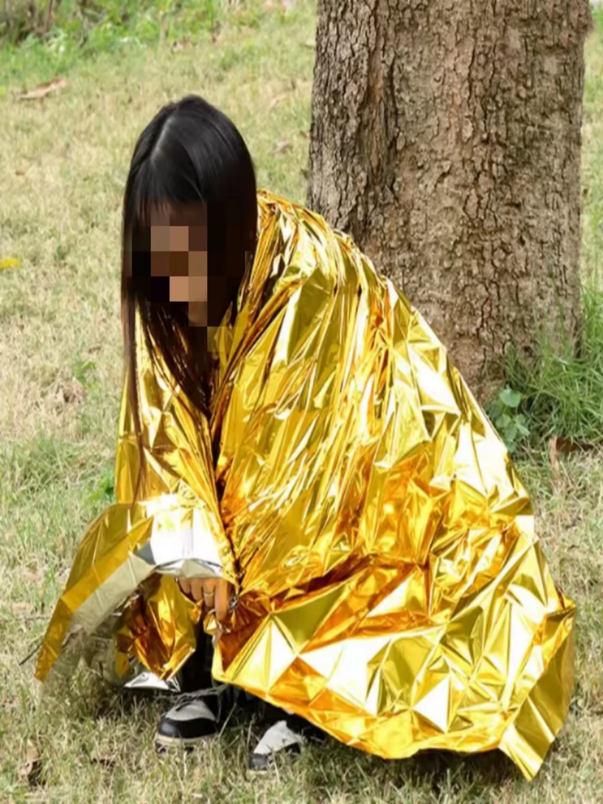 130 x 210cm Premium Mylar Emergency Survival Blanket, Gold‑Silver Foil Thermal Reflective Insulation Rescue Blanket, Heat Retent