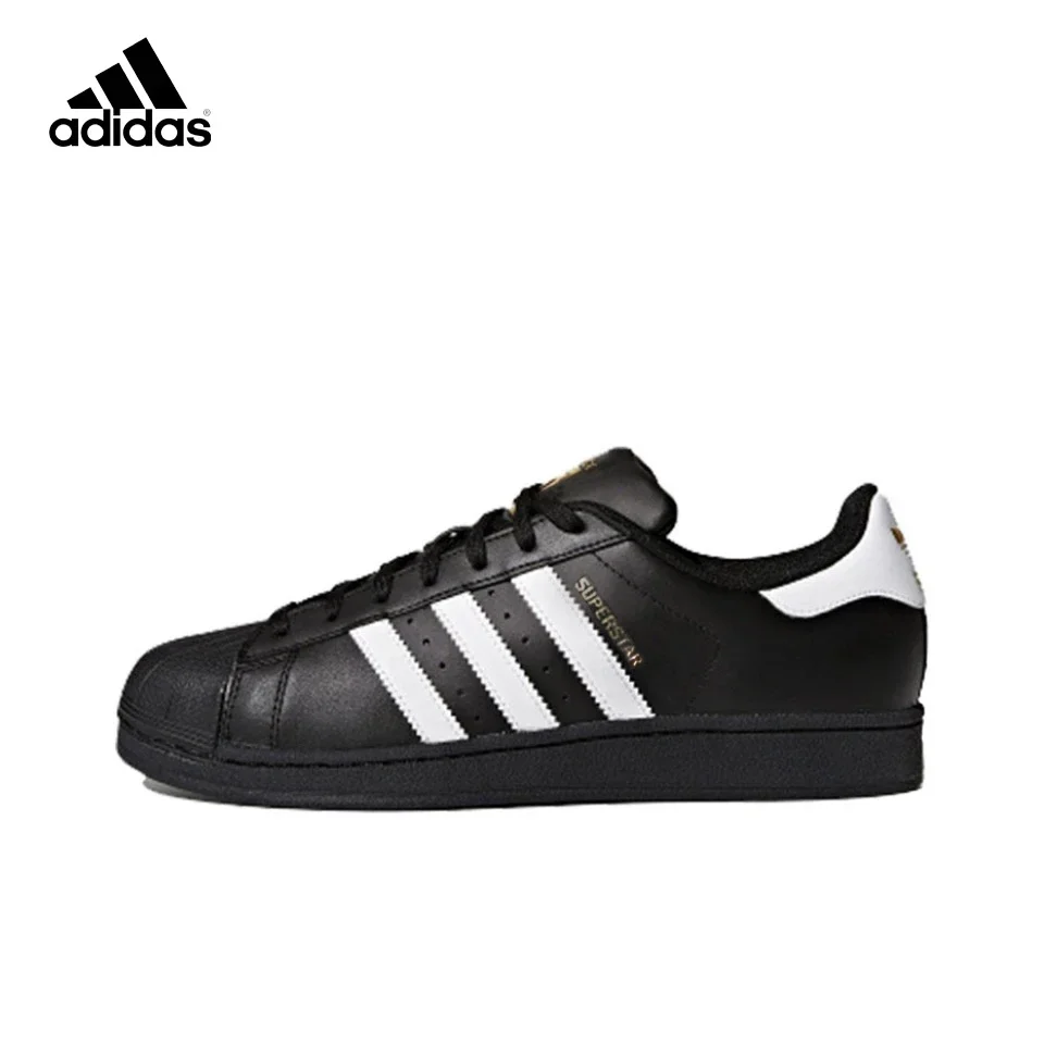 Adidas Originals Superstar Adv Men and Women Skateboarding Shoes Wear-resistant Low-top Skateboarding Shoes Black and White