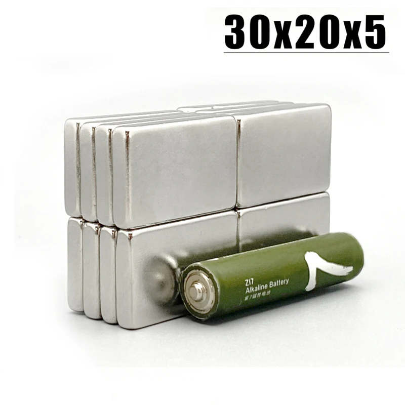 2/5/10/20Pcs 30x20x5 Neodymium Magnet 30mm x 20mm x 5mm N35 NdFeB Block Super Powerful Strong Permanent Magnetic Imanes 30*20*5