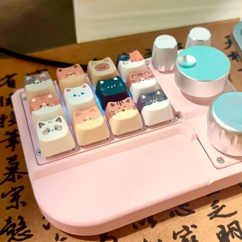 Cute Cat Keycaps Single Anime Cat Ears Cat Customization Mechanical Keyboard Keycaps Transparent Decompression Keycaps Game Gift