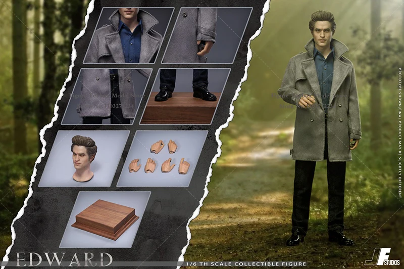 In Stock JF STUFIOS JF001 1/6 Scale Edward Vampire Man Soldier Model Toys Long Windbreaker Decoration 12