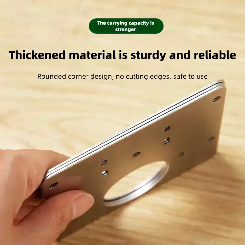 Household Tool: Kitchen Cabinet Door Hinge Repair Plate Kit, Includes Mounting Holes and Flat Fixing Brace Brackets