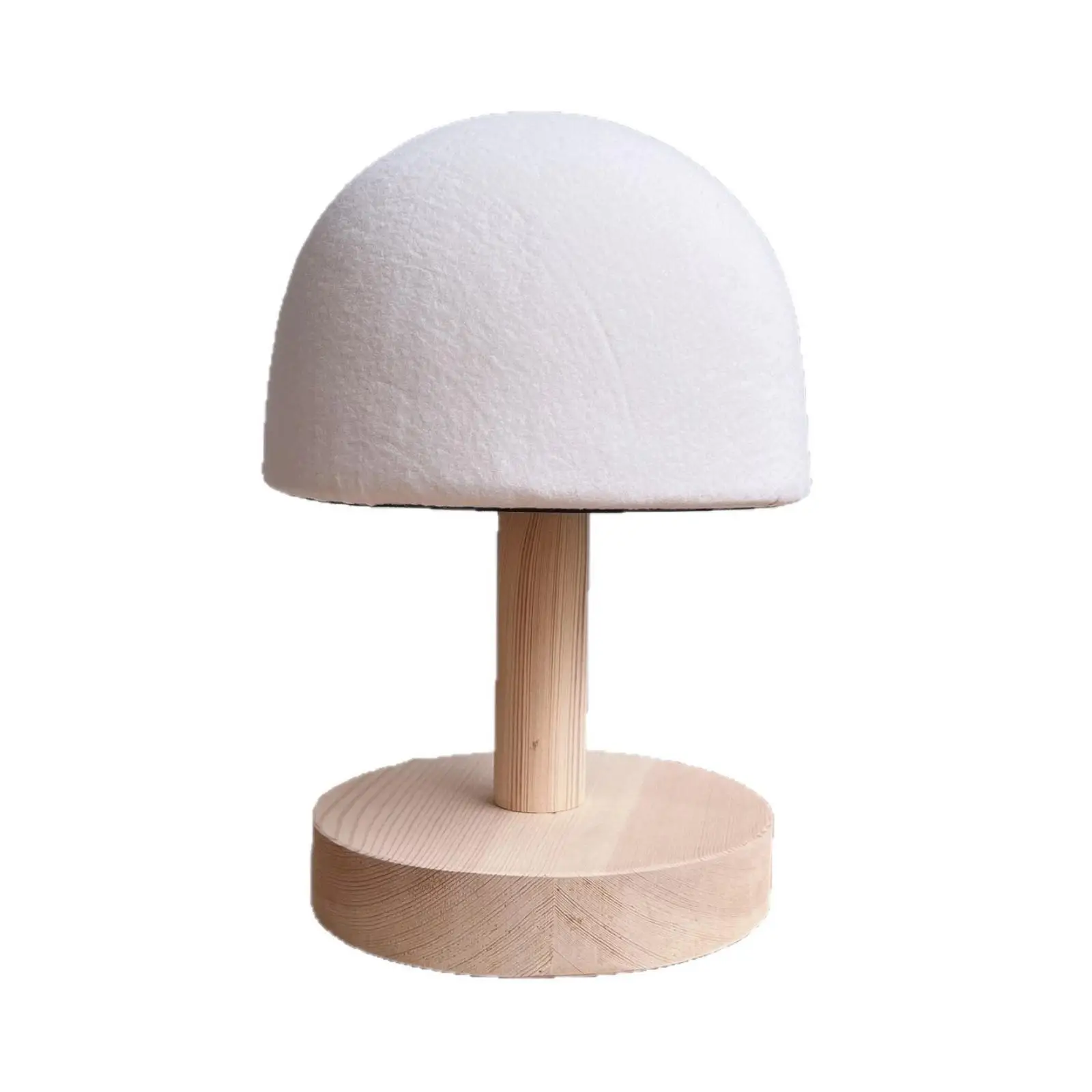 Fabric Hat Stand Soft Flannel Head Straight Wood Post Hat Hanger Compact Display for Counter Shelf Table