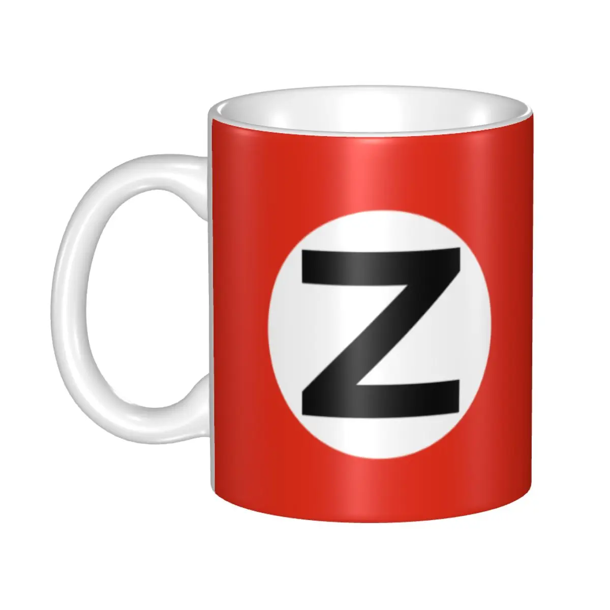 

Funny Russian Z Logo Gift Mug for Women Men Novelty Coffee Cup Birthday Present for Office