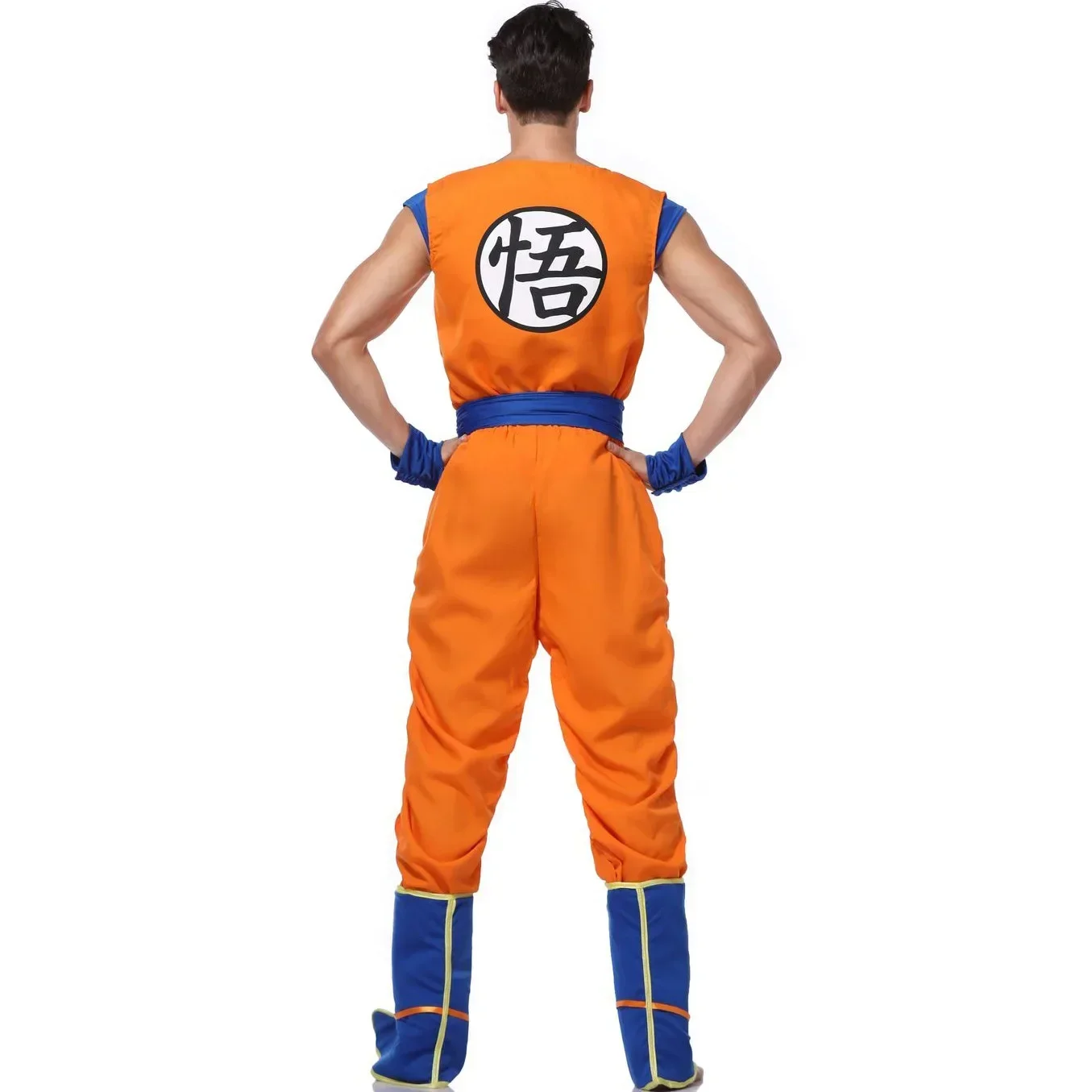 2024  Japanese Anime Adult Orange Suits Son Goku Cosplay Costume Anime Superheroes Jumpsuit Role Play Dress Up