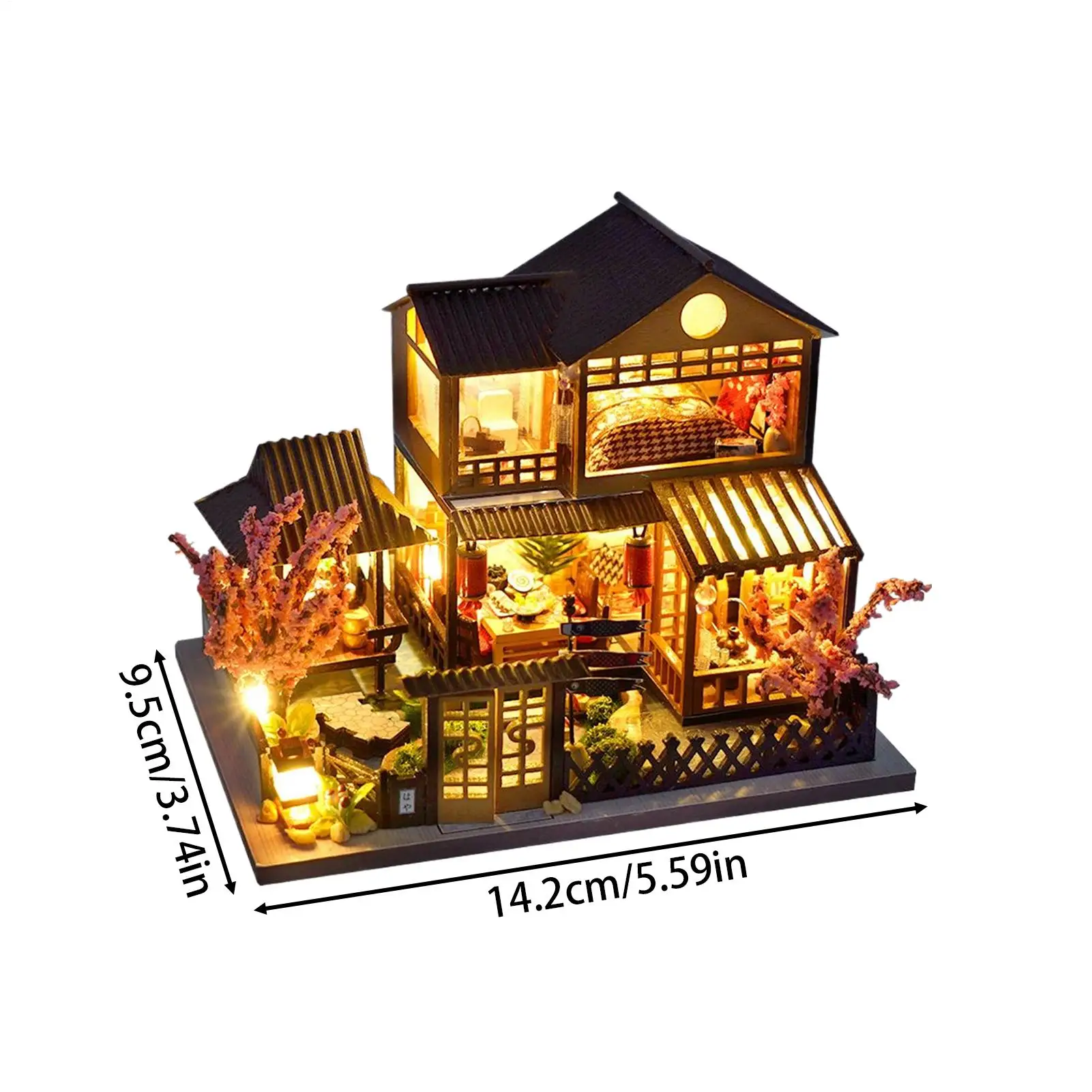 Puzzles 3D en bois pour adultes, Kits miniatures de maison pour adultes, blocs de construction de Villa avec lumière Led, artisanat réaliste pour bibliothèque