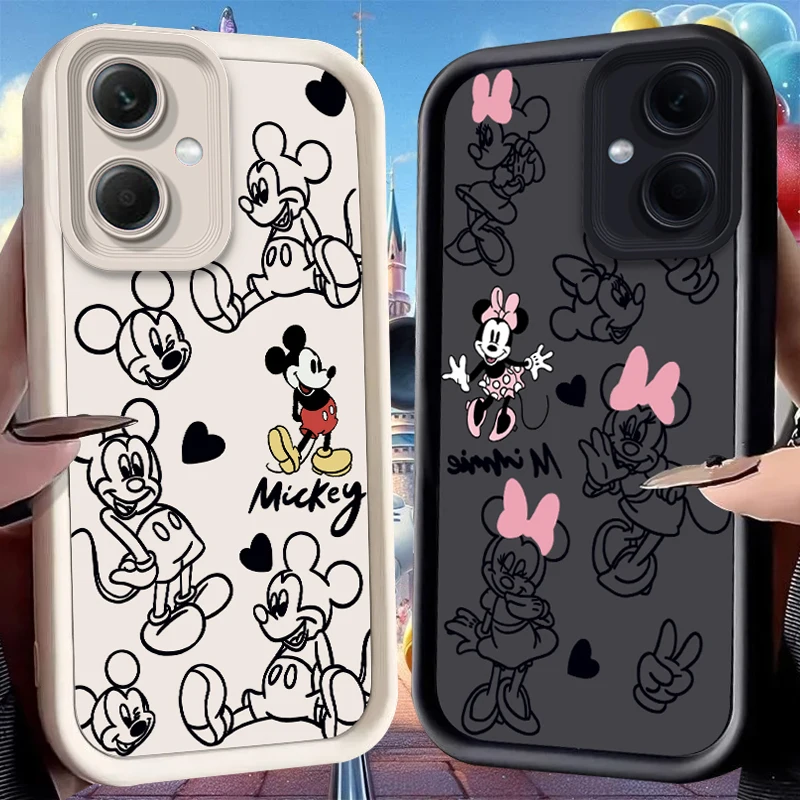 Mickey Minnie Mouse Phone Case For Xiaomi Redmi Note 13 12 Pro Plus 4G 5G 13C 12C Turbo 11 11S 10 10S 9 10A 10C 9C A2 A1 Cover