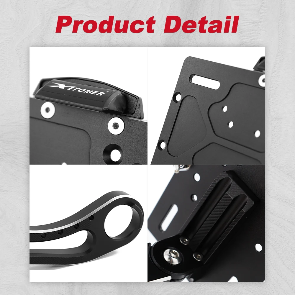 Motorcycle Side Mount License Plate Holder Bracket Fender Eliminator Kit Davidson Dyna Softail Sportster 2008-2016 For Harley - view 5
