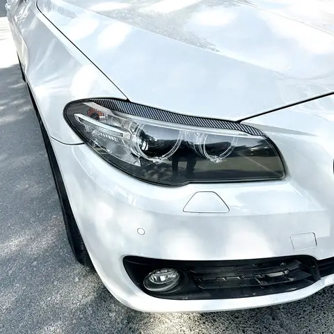 BMW 5 시리즈 F10 F11 2015-2017 ABS 자동차 헤드라이트, 눈썹 헤드램프, 눈꺼풀 커버 트림