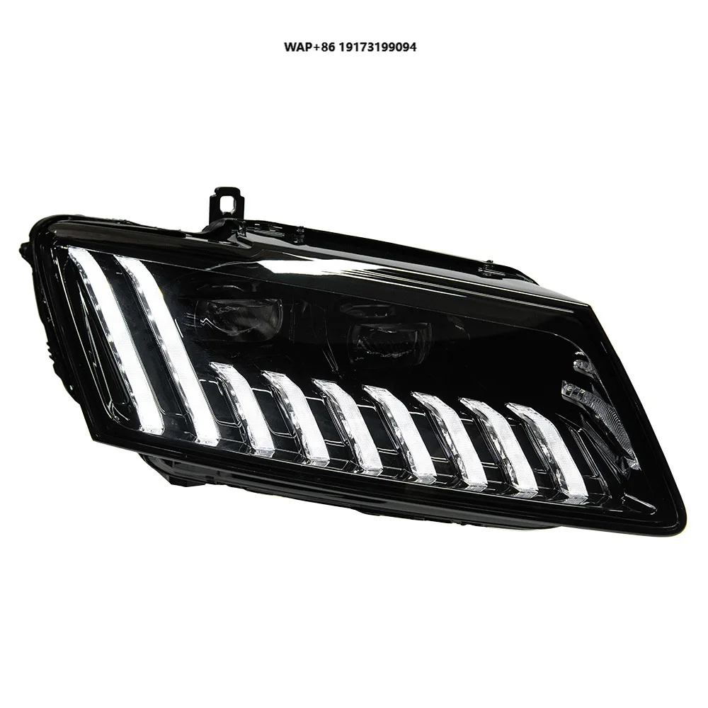 

Styling for Q5 Headlight Assembly 2008-2018 Modified with a Touch of Blue Daytime Running Lights LED Lens Headlight